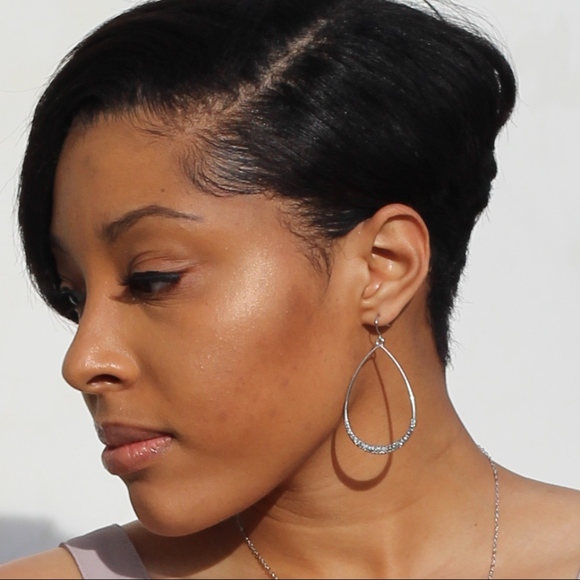 Teardrop Pave Earrings - Picture 1 of 4